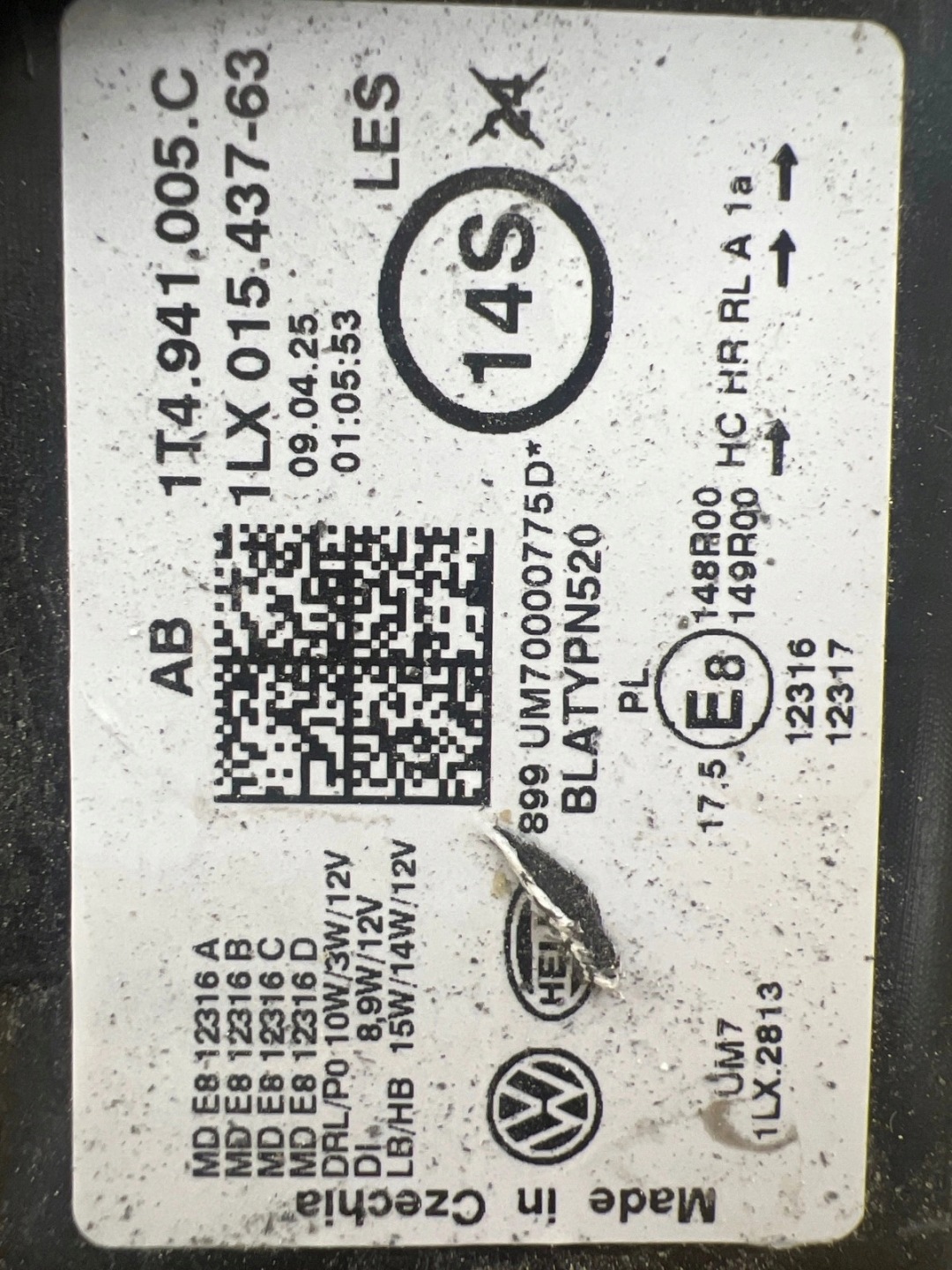 light left VW ID BUZZ 1T4941005C Full Led