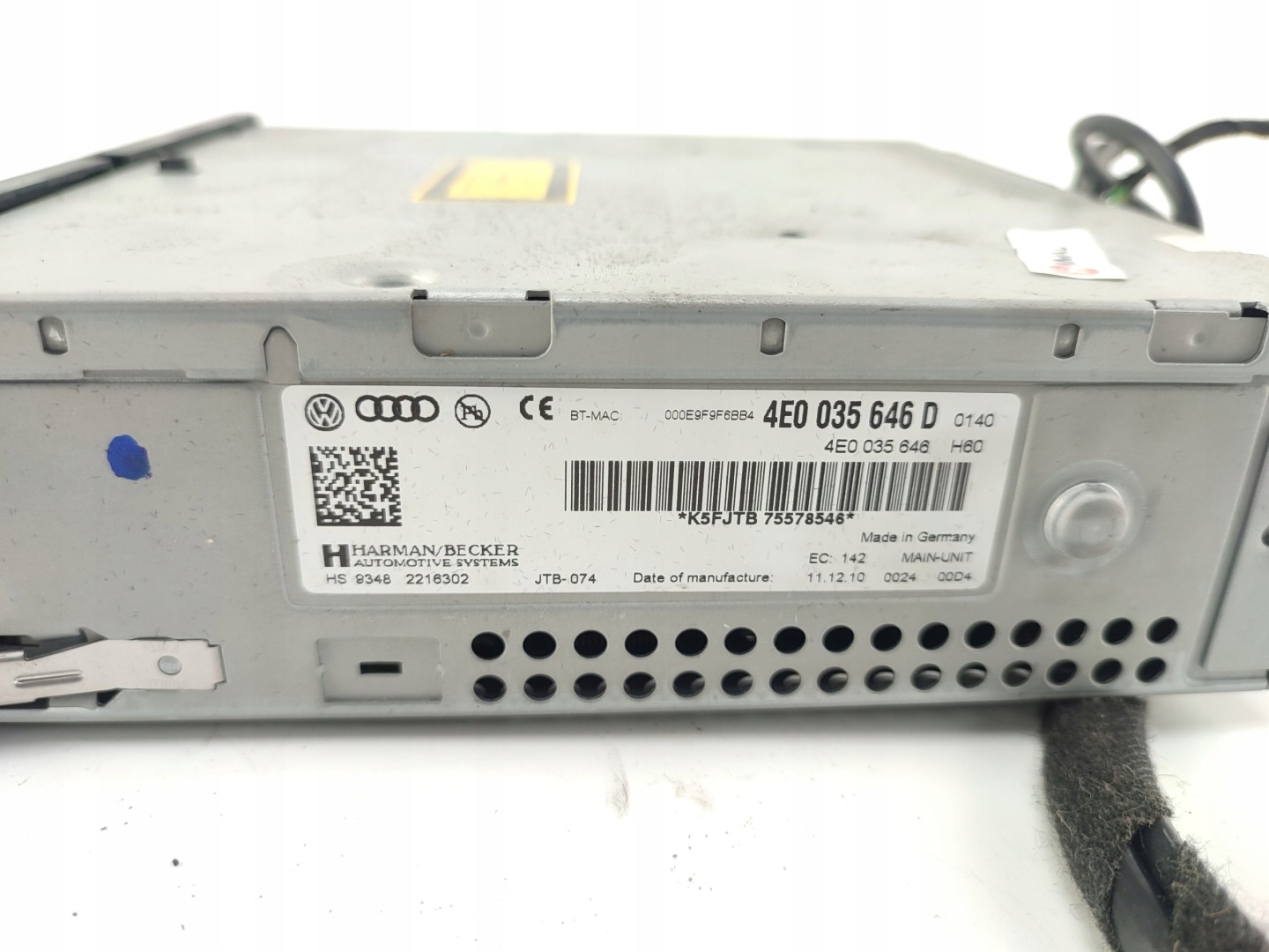 player navigation devices NAVI MMI AUDI A6 C6 4E0035646D