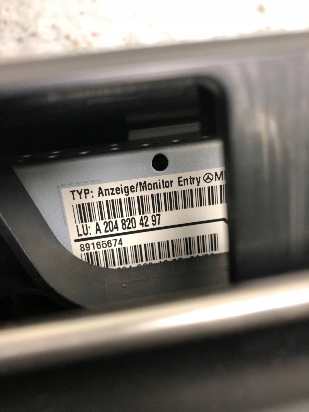 Display MERCEDES W204 A2048204297 A2046801231