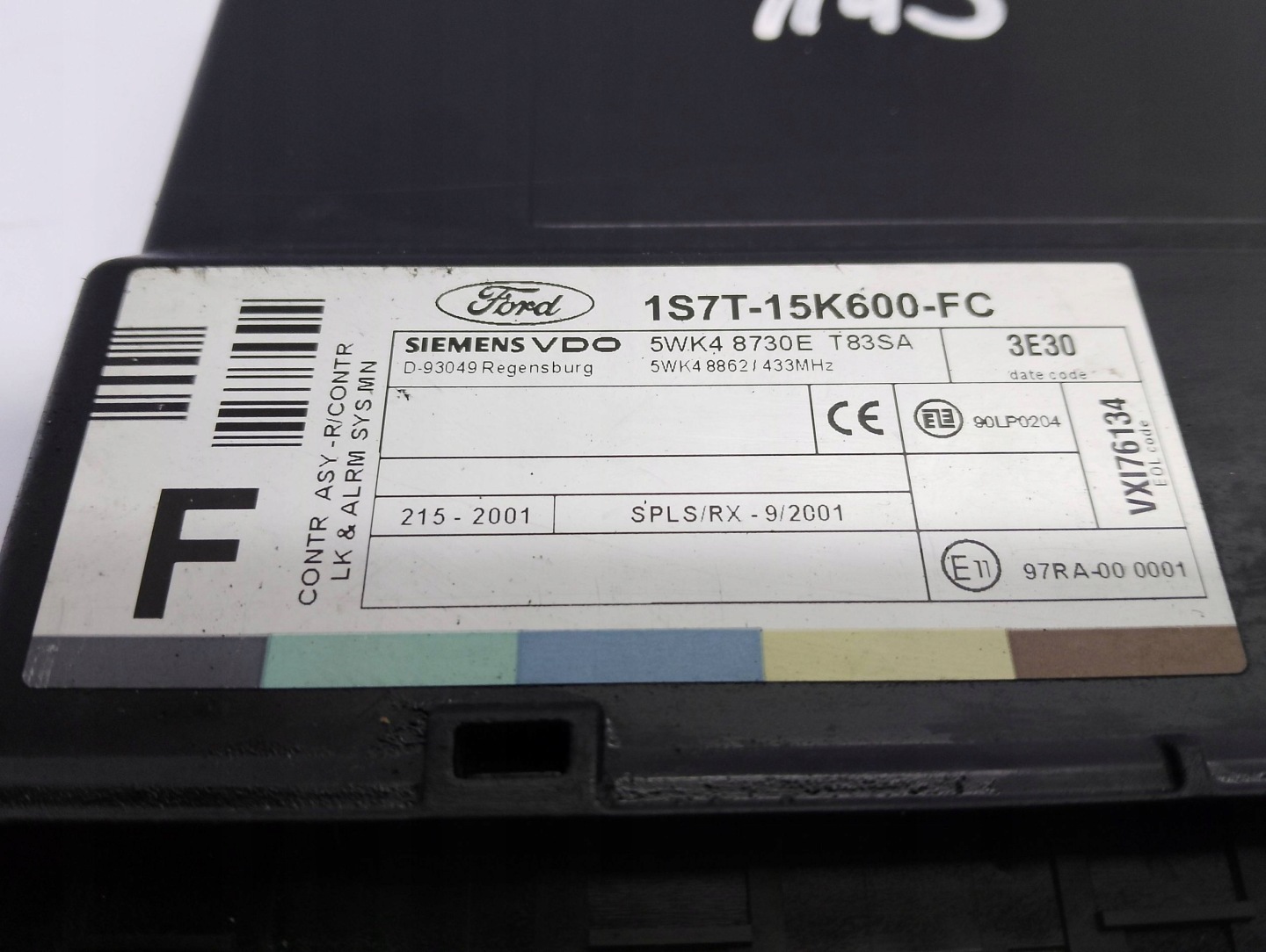 Unité commande confort Ford 1S7T15K600FC 5WK48730ET83SA