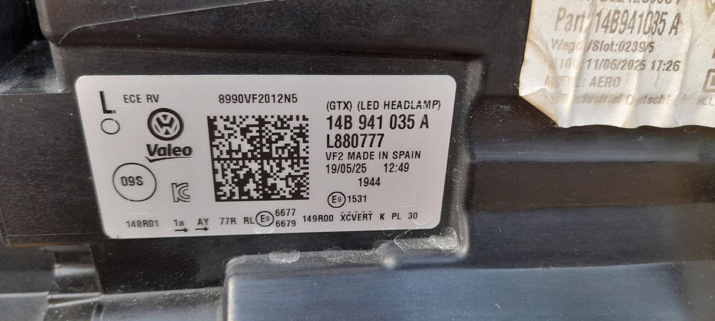 Licht links vorne Volkswagen ID.7 14B941035A