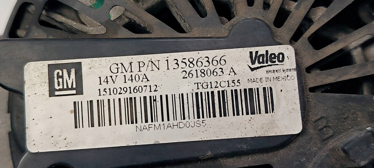 alternatore 13586366 1.6 OPEL MERIVA B II