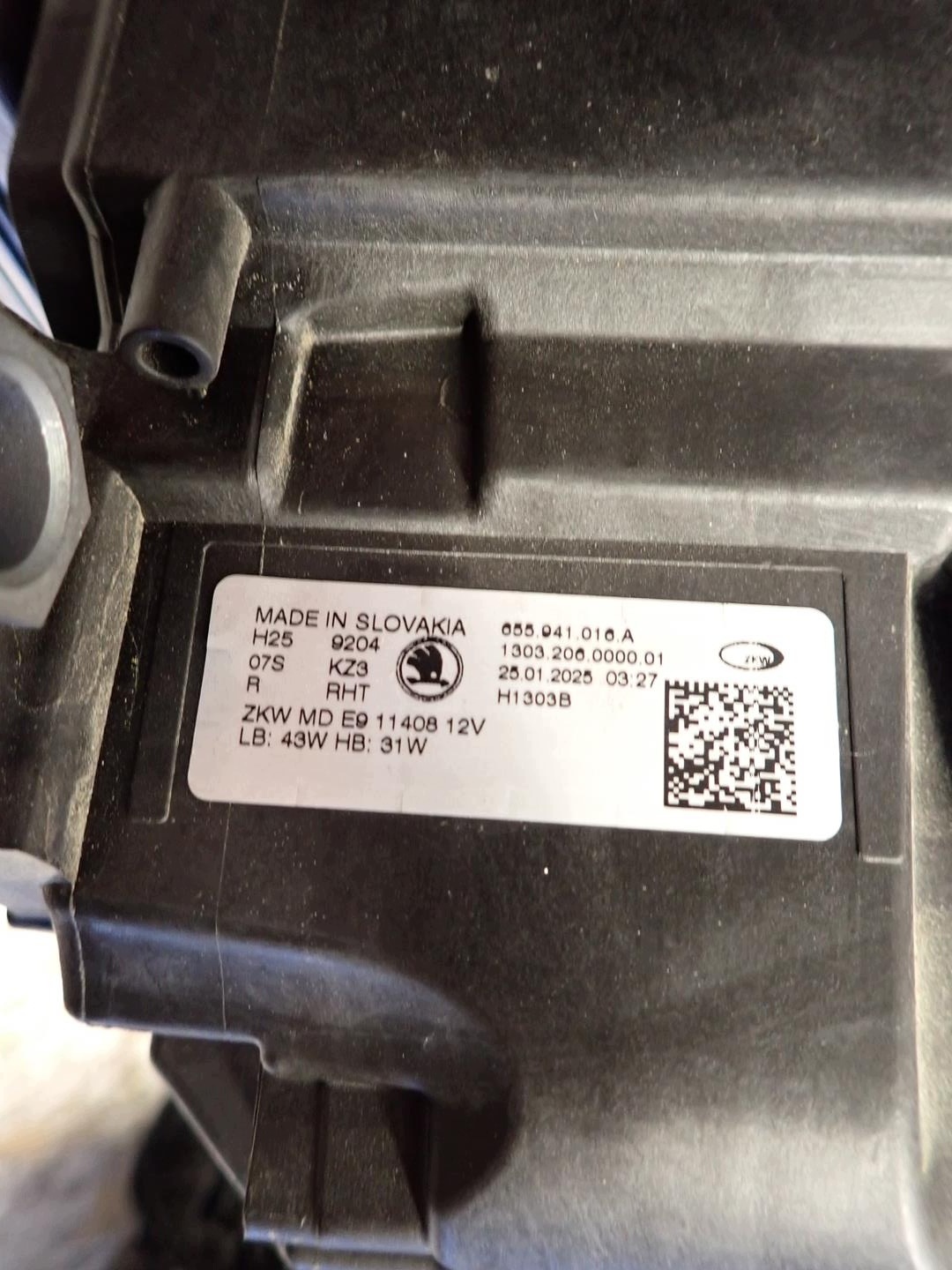 light front front right SKODA SCALA LIFT 2023- FULL LED 655941016A