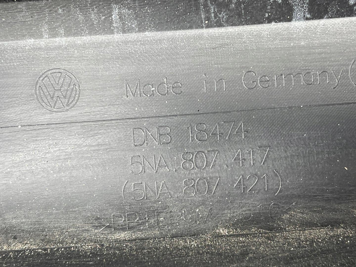 VW TIGUAN II 5NA bumper rear part rear part upper PDC