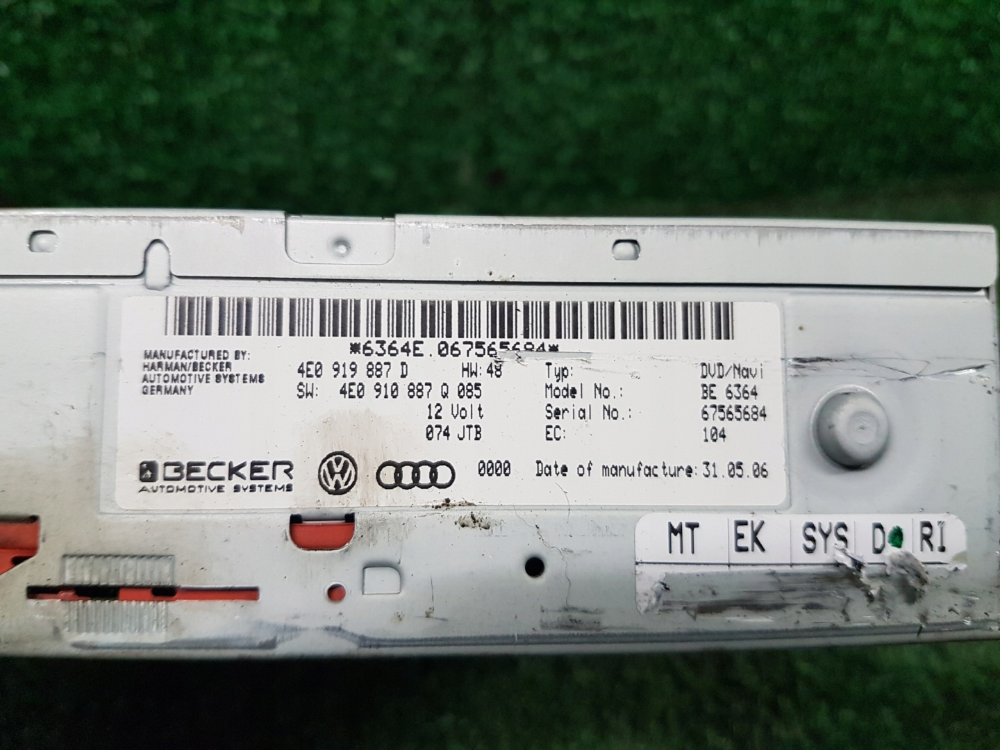 player NAVIGACJI GPS AUDI A6-C6 4E0919887D