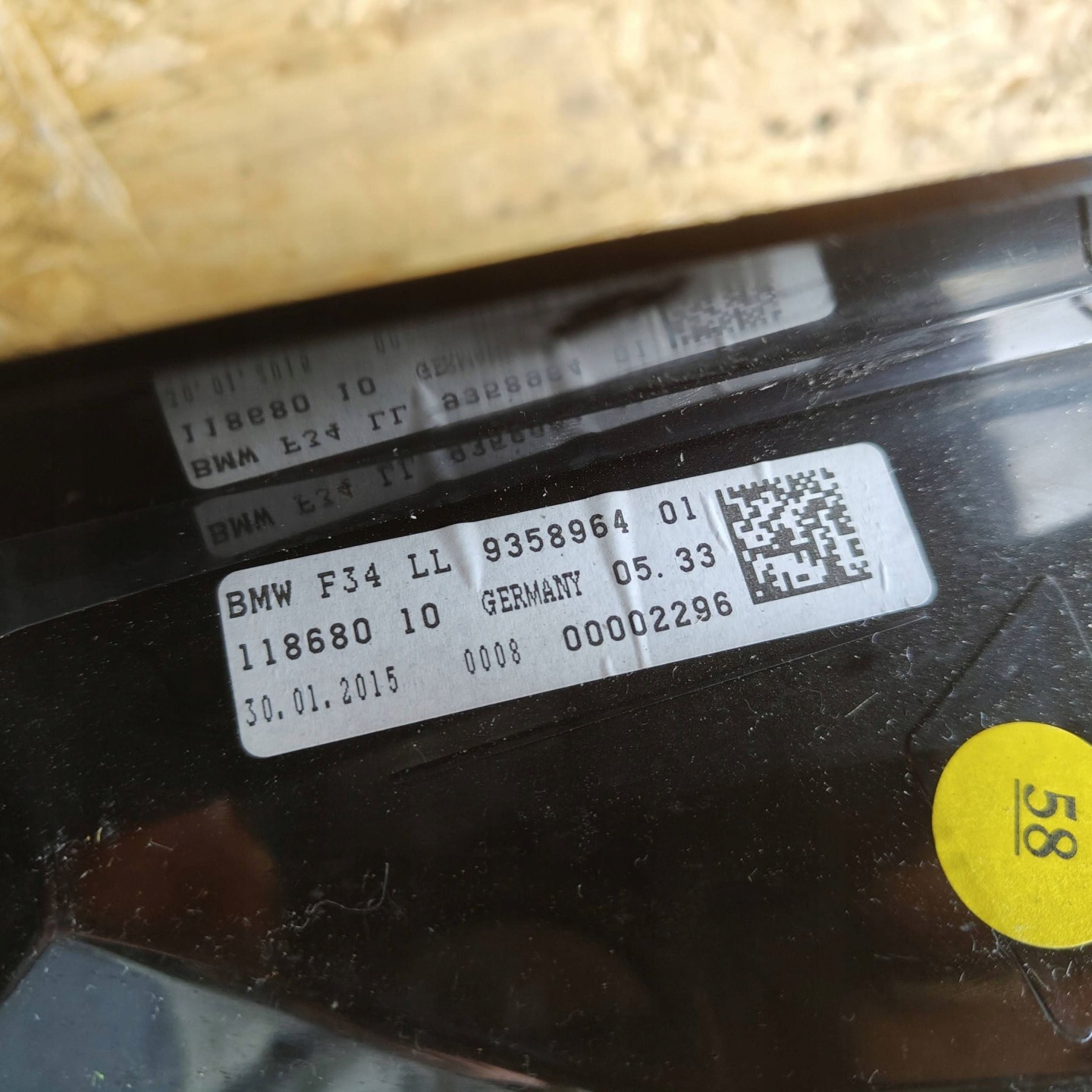 Ekran HUD (display) BMW 3 GT F34 9358964