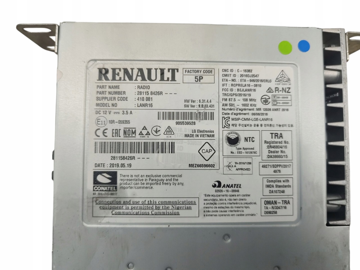 RADIO navigation GPS player RENAULT KADJAR MEGANE IV 4 281158426R