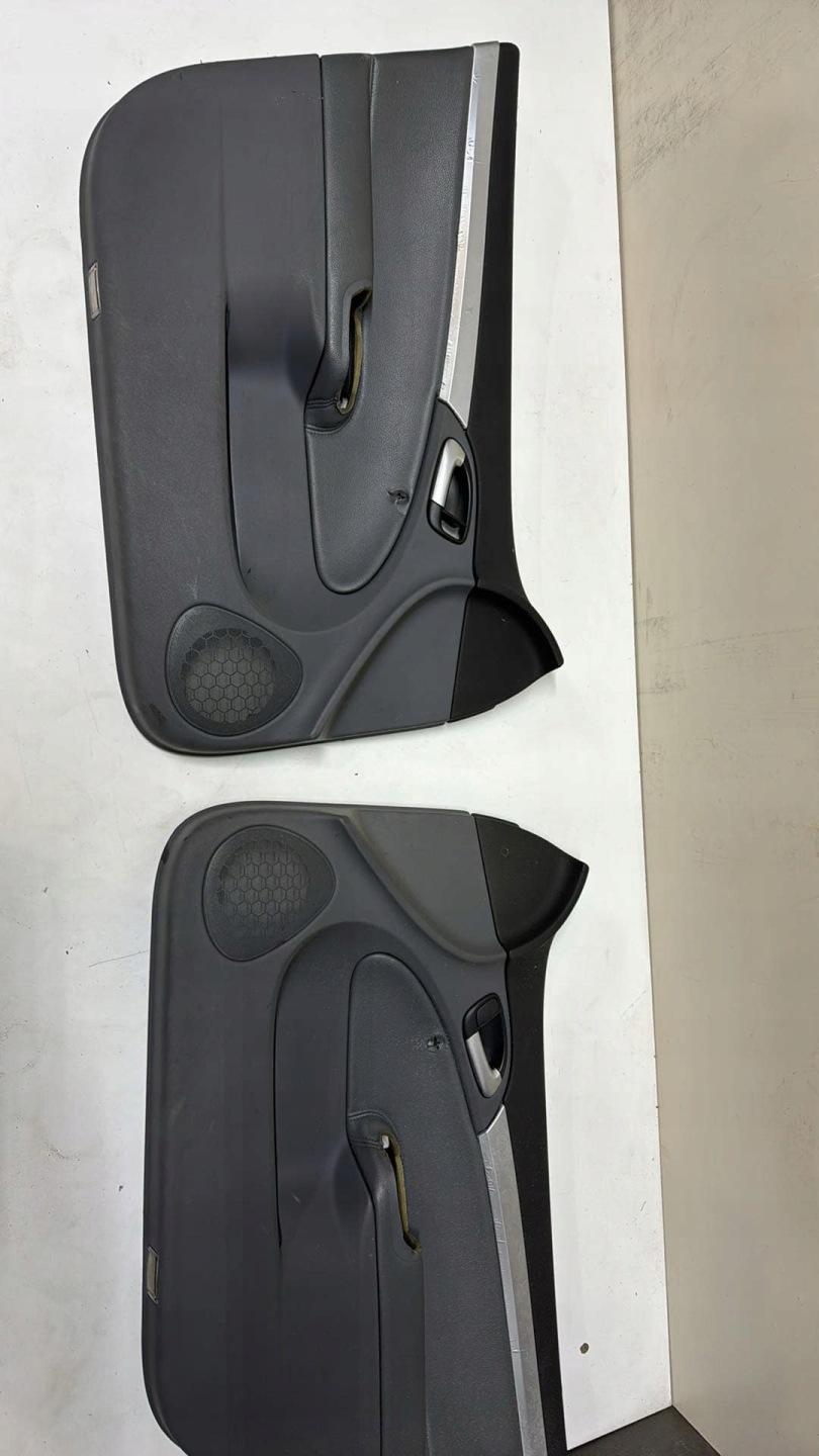 side front SAAB 9-3 II 93 grey leather SKORZANE 2SZT KOMPLET