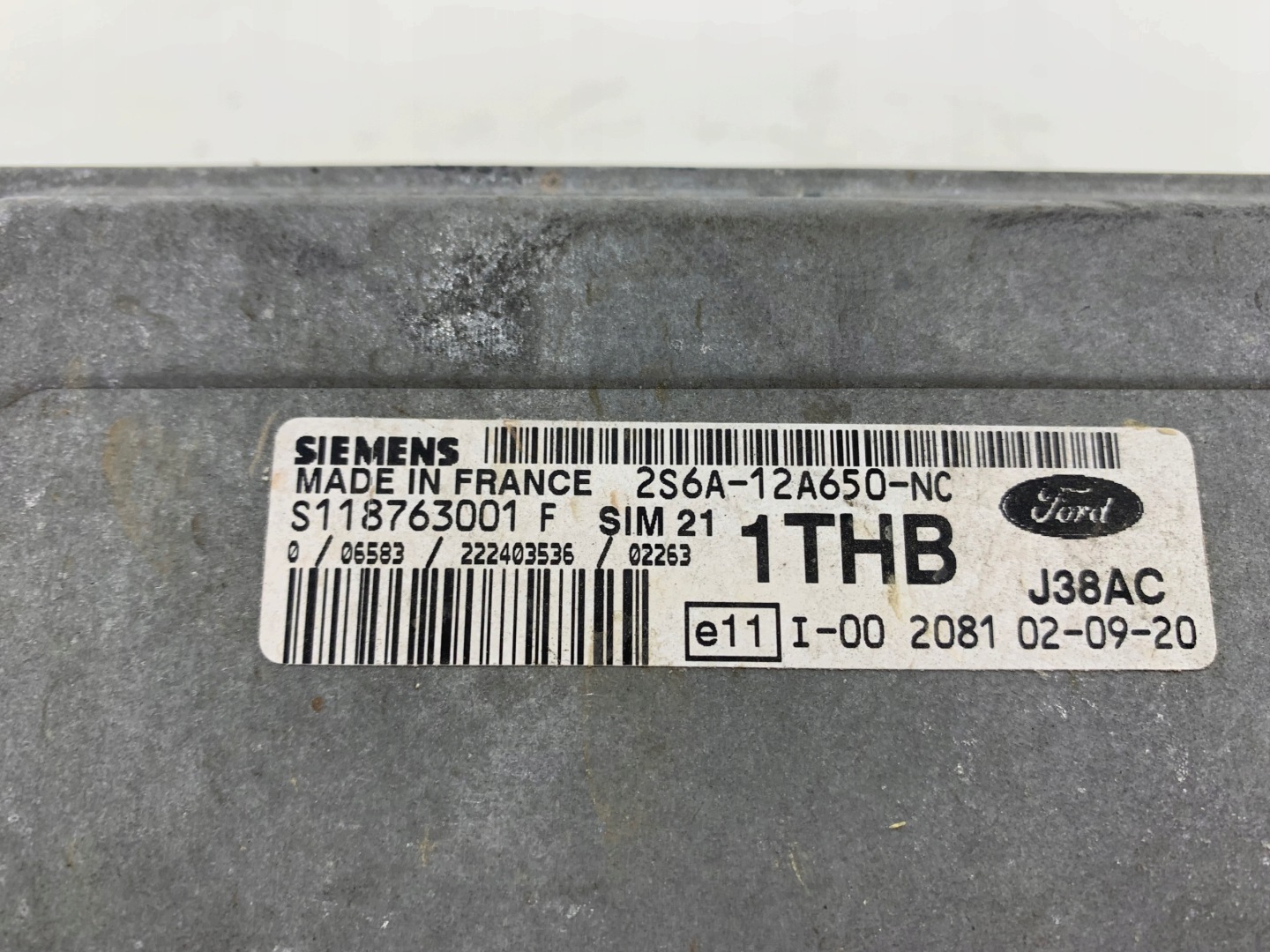 FORD FIESTA MK6 1.3 unité de commande électronique uce moteur 2S6A12A650NC