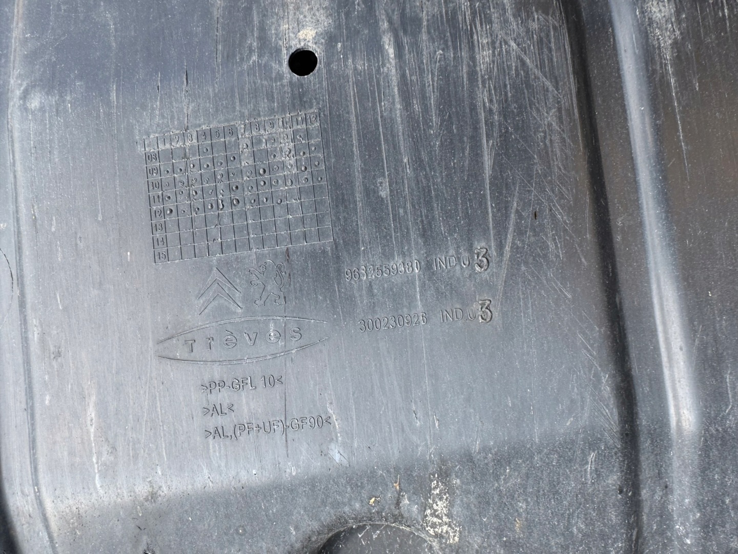 CITROEN DS3 LIFT lower motor cover 9682559380