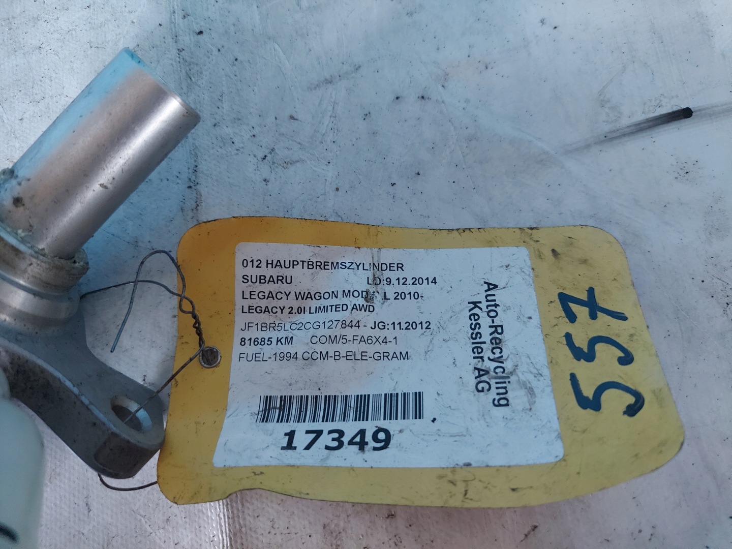 Servofreno SUBARU LEGACY 2.0 2012 R AJOO
