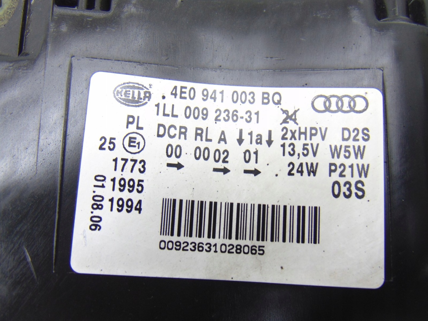 light left left front front XENON AUDI A8 D3 LIFT 4E0941003BQ