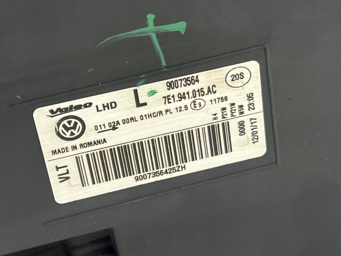 VW T6 TRANSPORTER 7E1 light left front 7E1941015AC original EUROPA