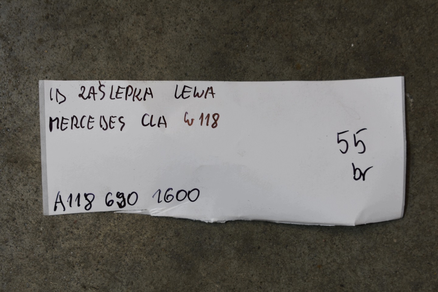 IDEALNA spoiler left MERCEDES CLA W118 1