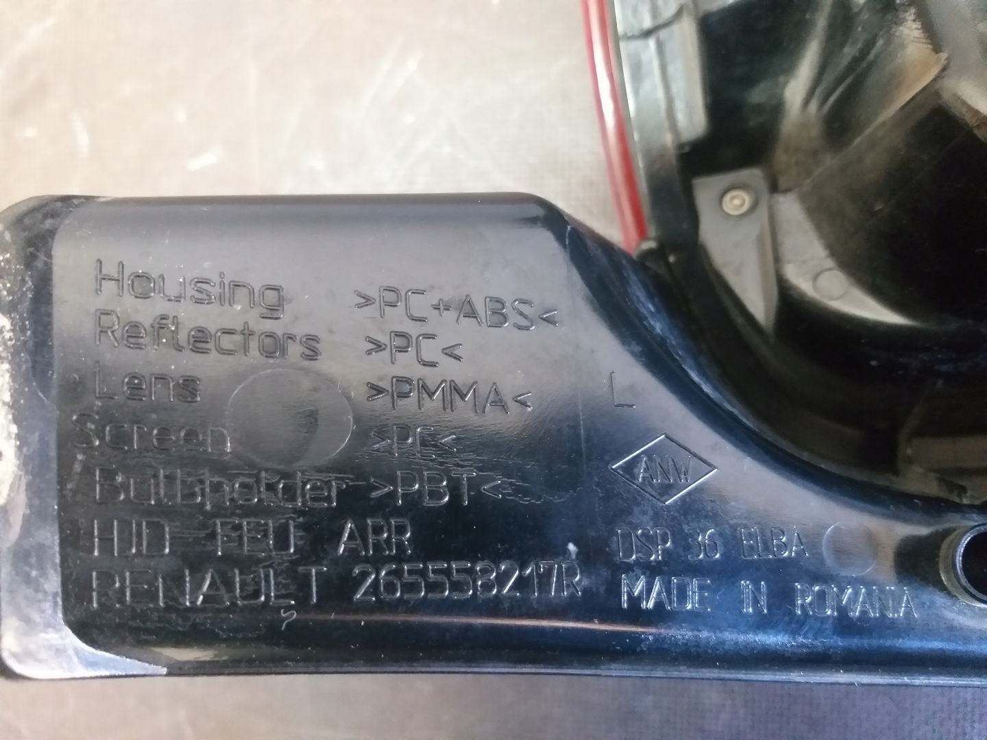 LIGHT REAR PART LEFT DACIA DUSTER II 2 18- 265558217R