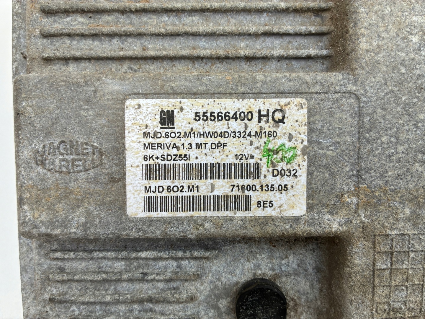 control unit of the engine computer ECU ECM Opel Meriva A Lift 1.3 CDTI 55566400HQ