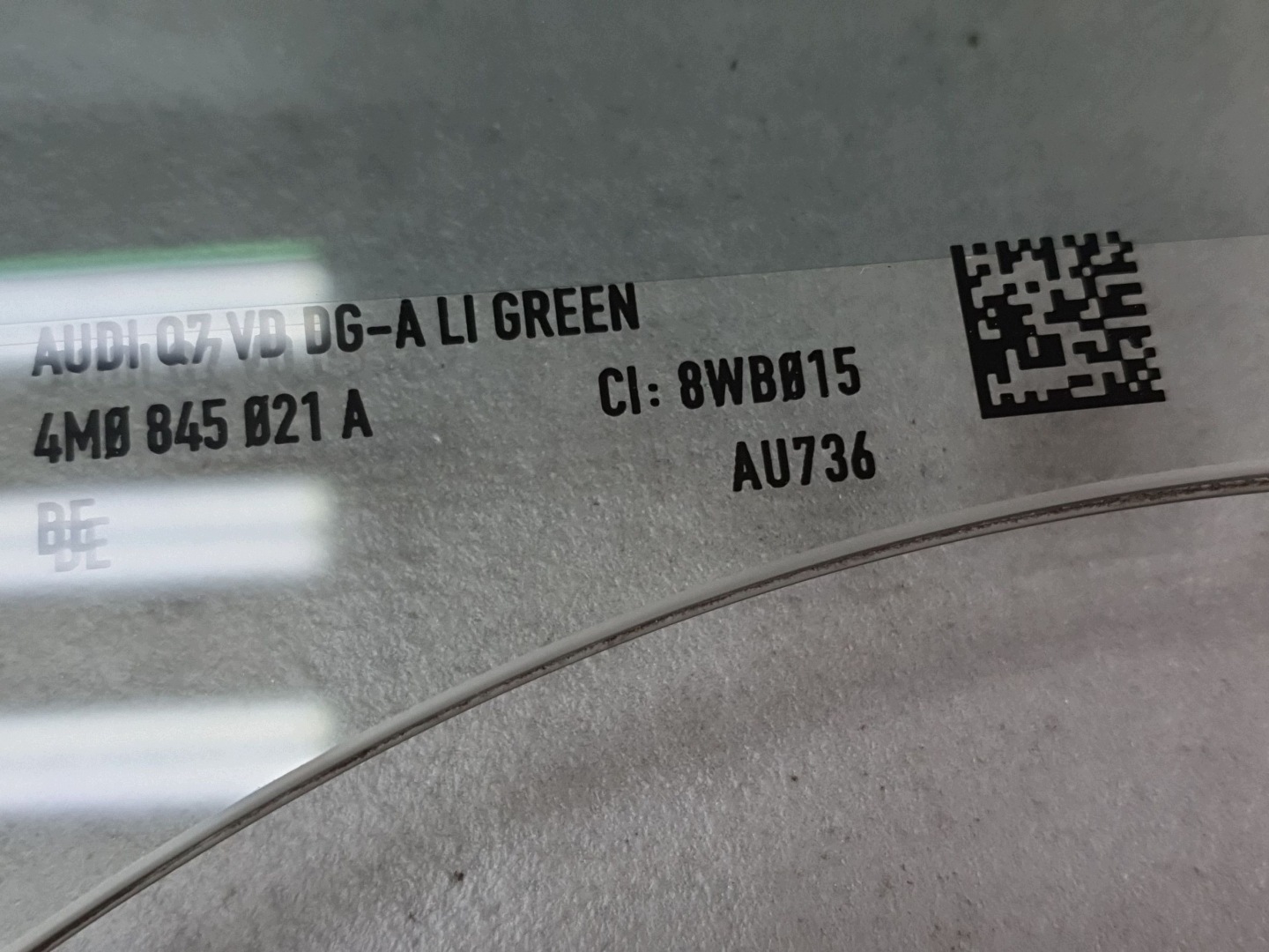 Audi Q7 4M window door left front 2014 podwojna 4M0845021A