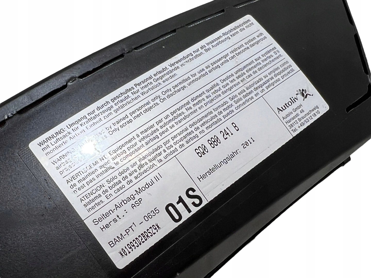 Seitenairbag links W Sitz links SKODA FABIA II