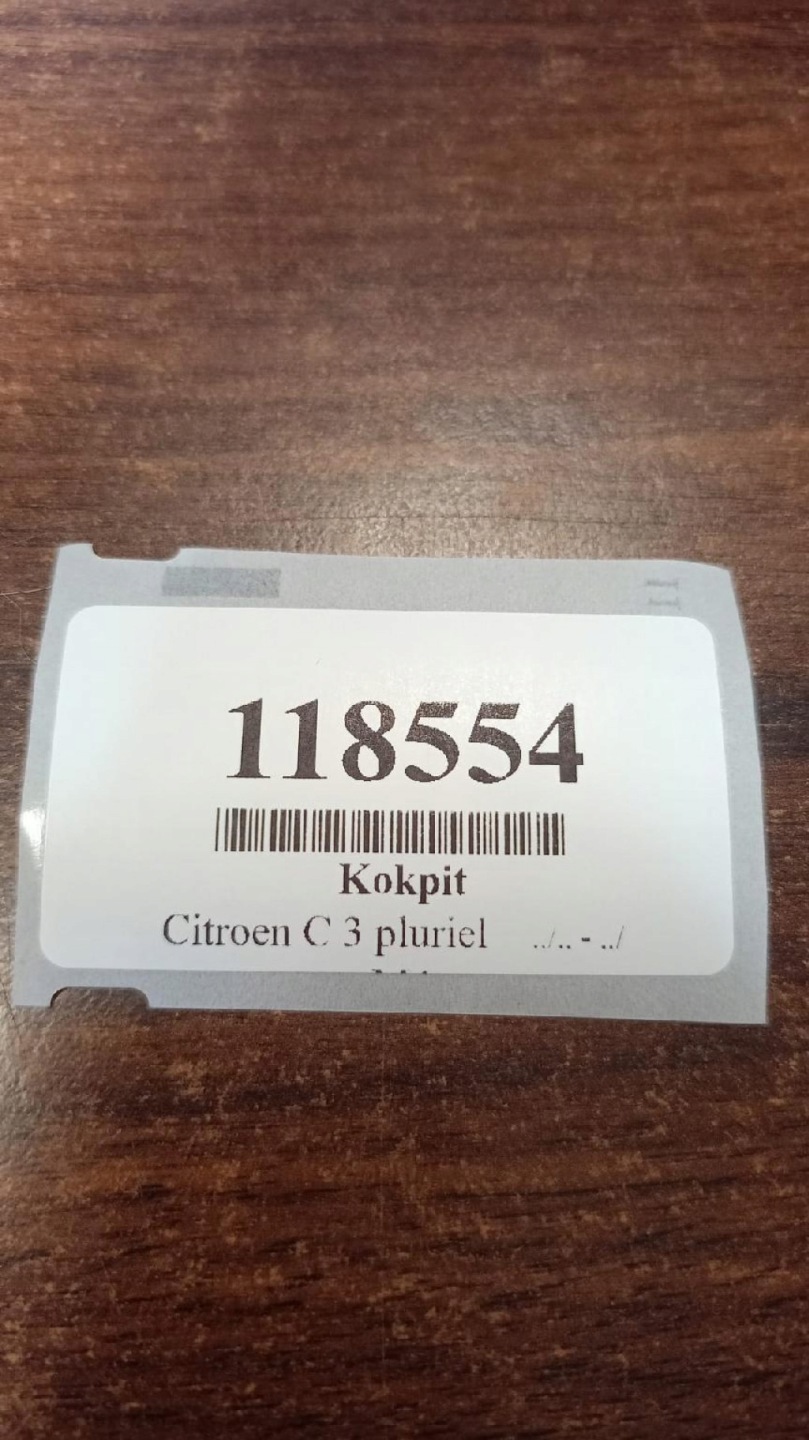 CITROEN C3 PLURIEL cockpit dashboard instrument panel 96379957ZQ