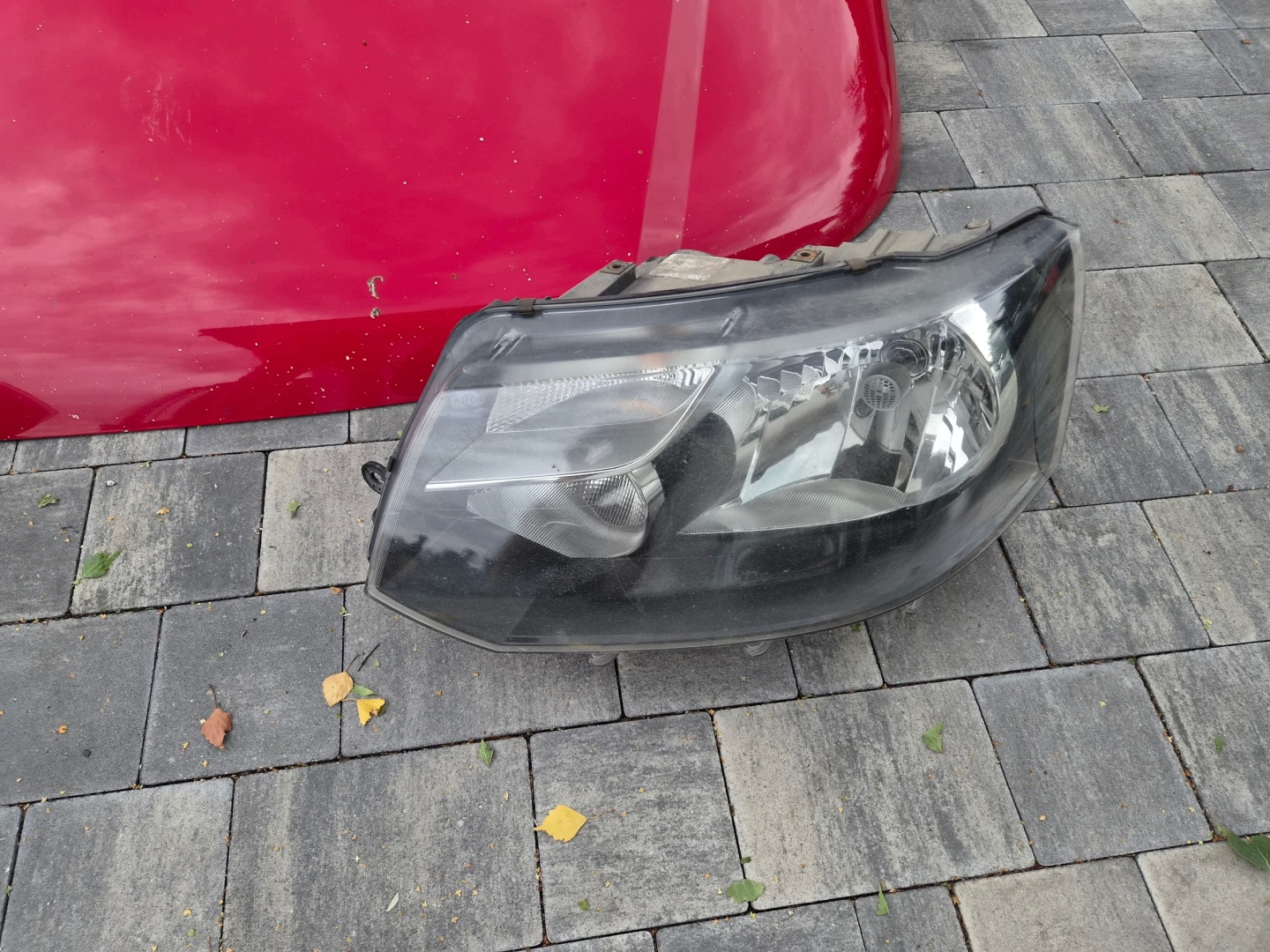 complete front bonnet bumper lights VW T5 LIFT red