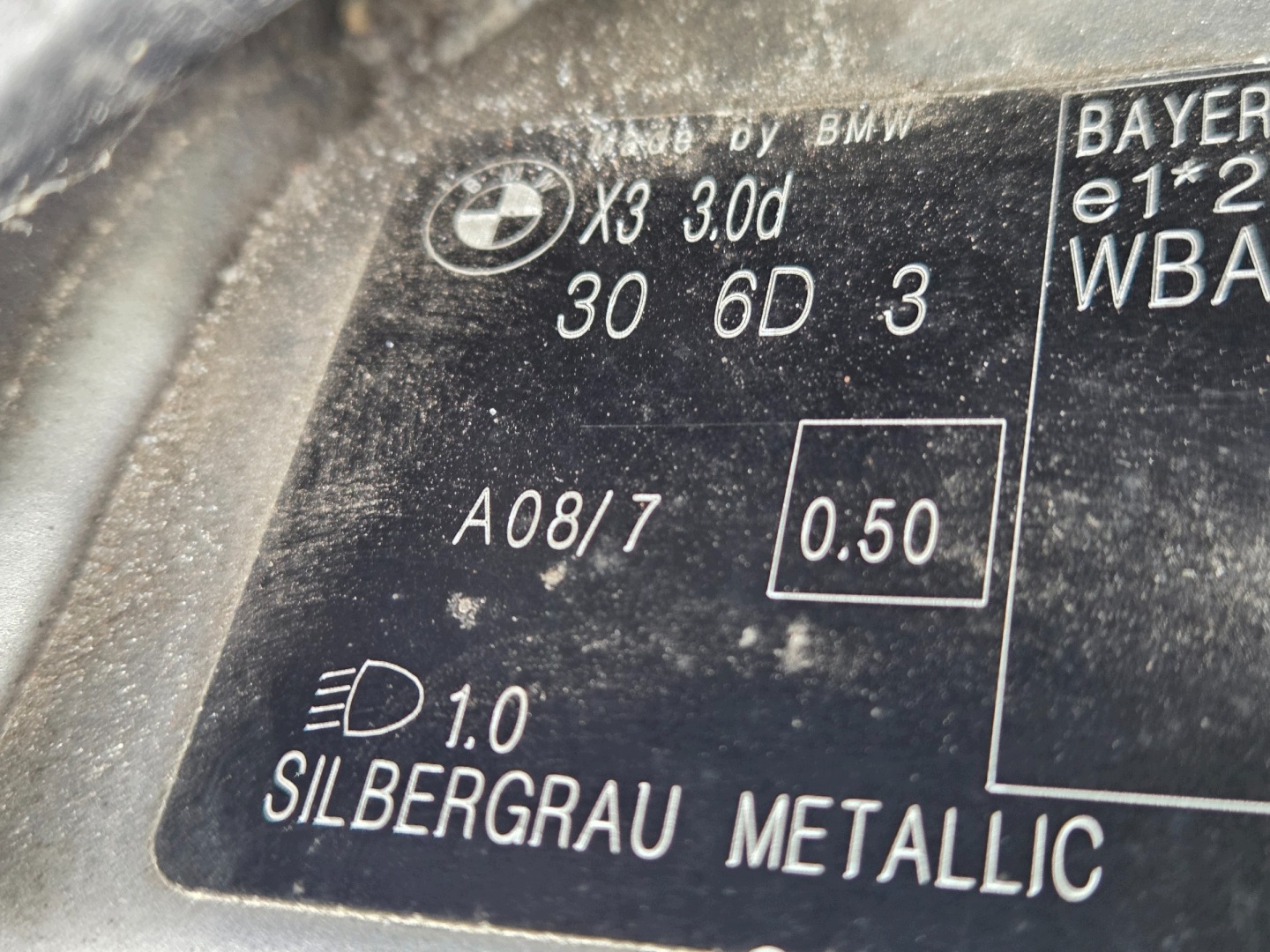 Capot BMW X3 E83 SILBERGRAU A08/7