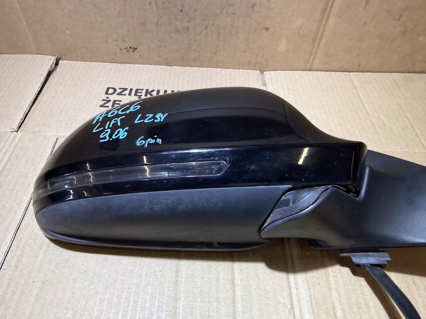 AUDI A6 C6 LIFT LZ9Y mirror right 6 PIN UK