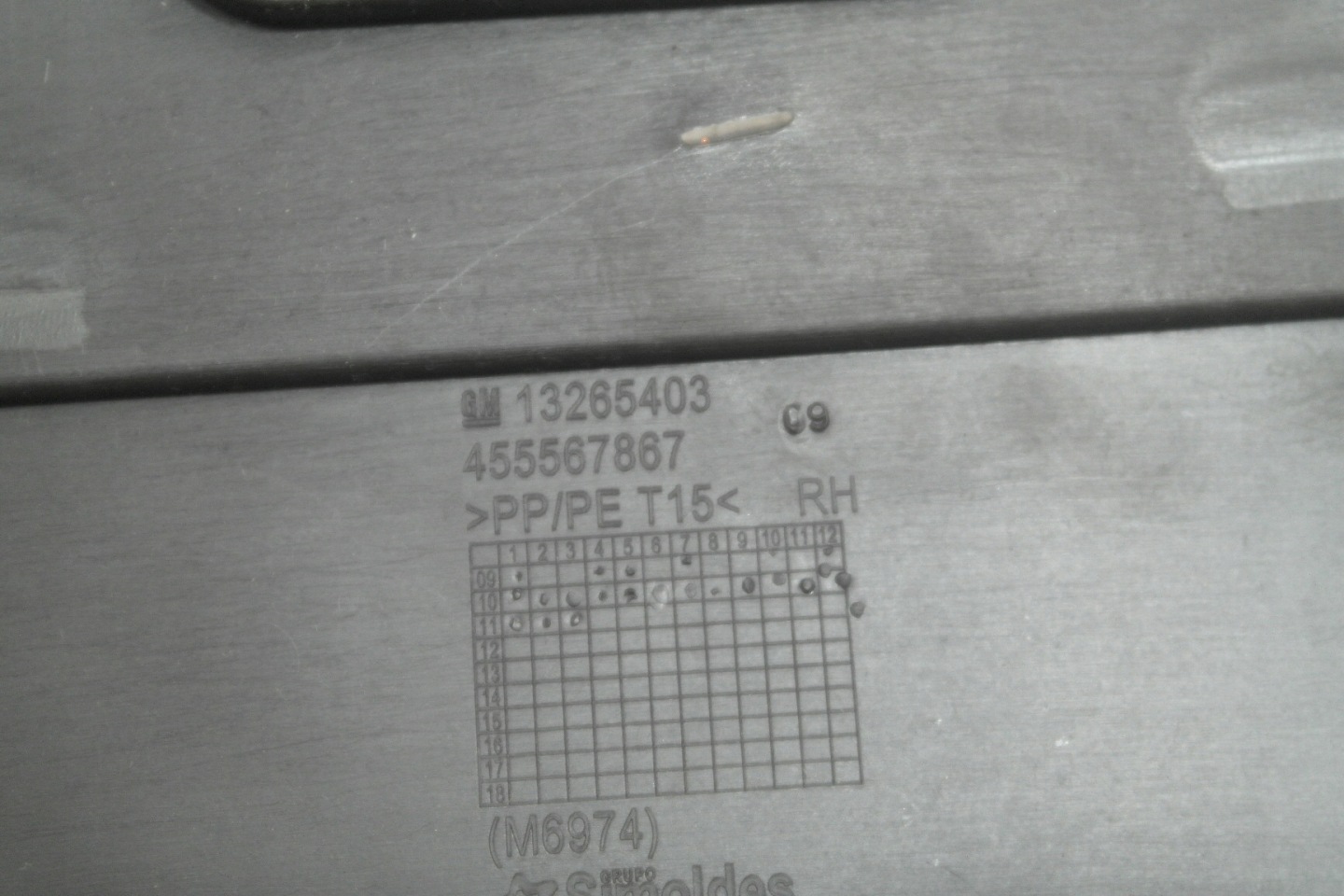 OPEL MERIVA B 10-17 moulding threshold left cap 13265402 OE TABX