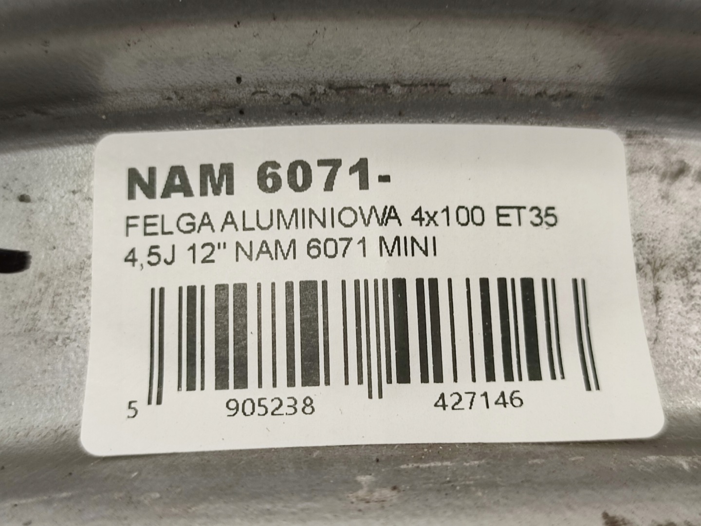 disk 4x100 - ET35 - 4,5J - 12" NAM 6071 MINI