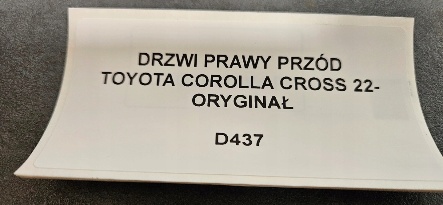 door right front TOYOTA COROLLA CROSS 22