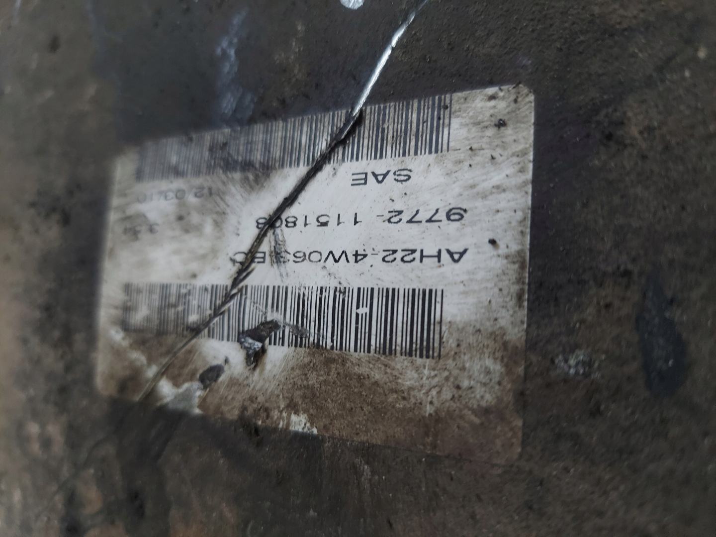REDUKTOR diff RANGE ROVER SPORT 3.54 rear part