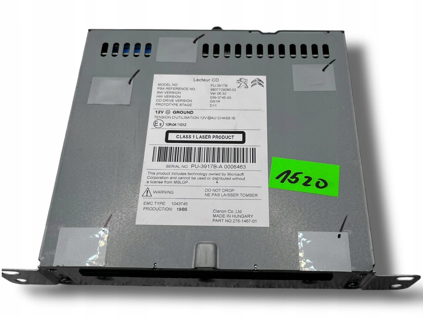 Peugeot 508 player navigation devices radia 9807729080-02 !J