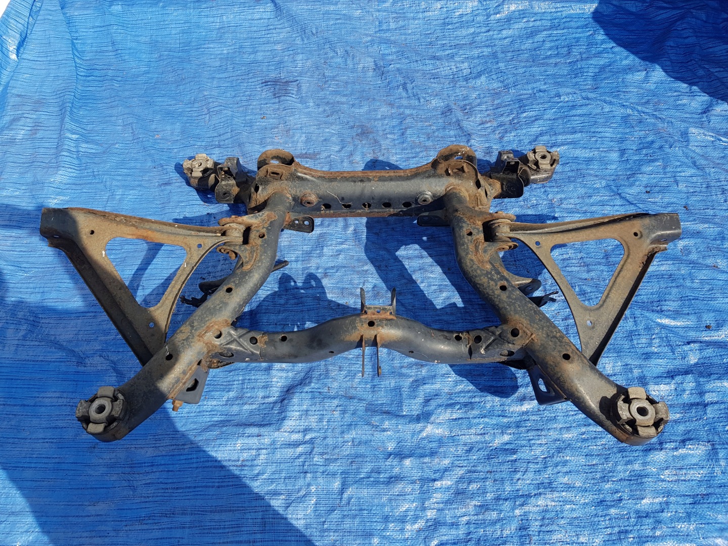 axle beam rear part PORSCHE CAYENNE 7P II 4.8 TURBO sider subframe axle beam