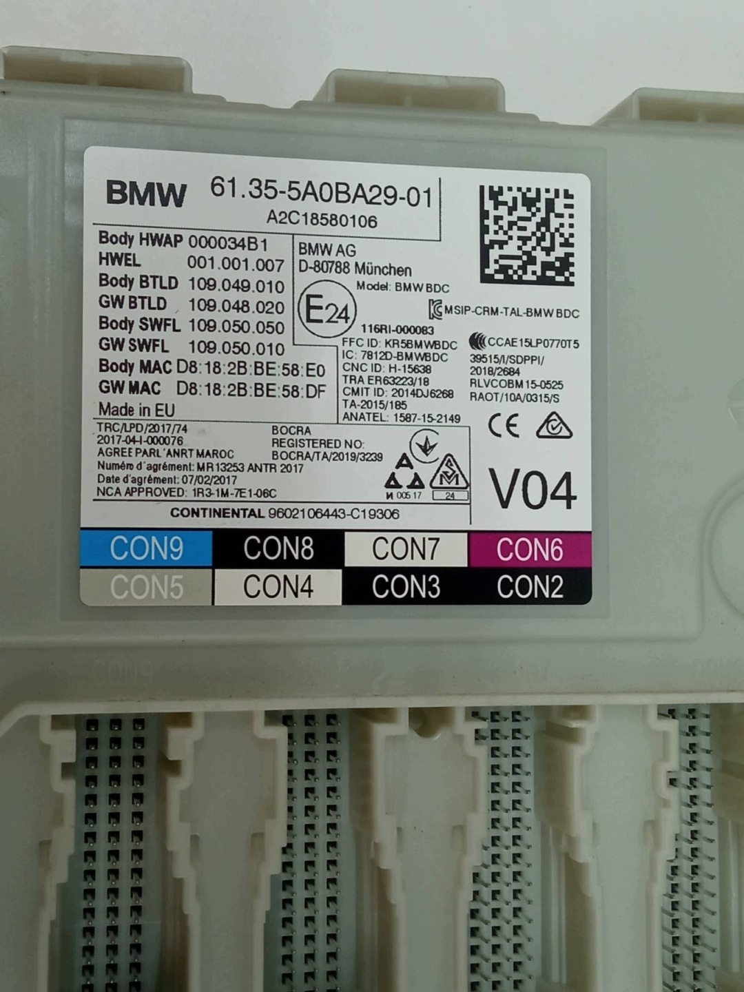 unité commande confort 5A0BA29 Bmw Seria 5 VII (2017-2024) G30/G31