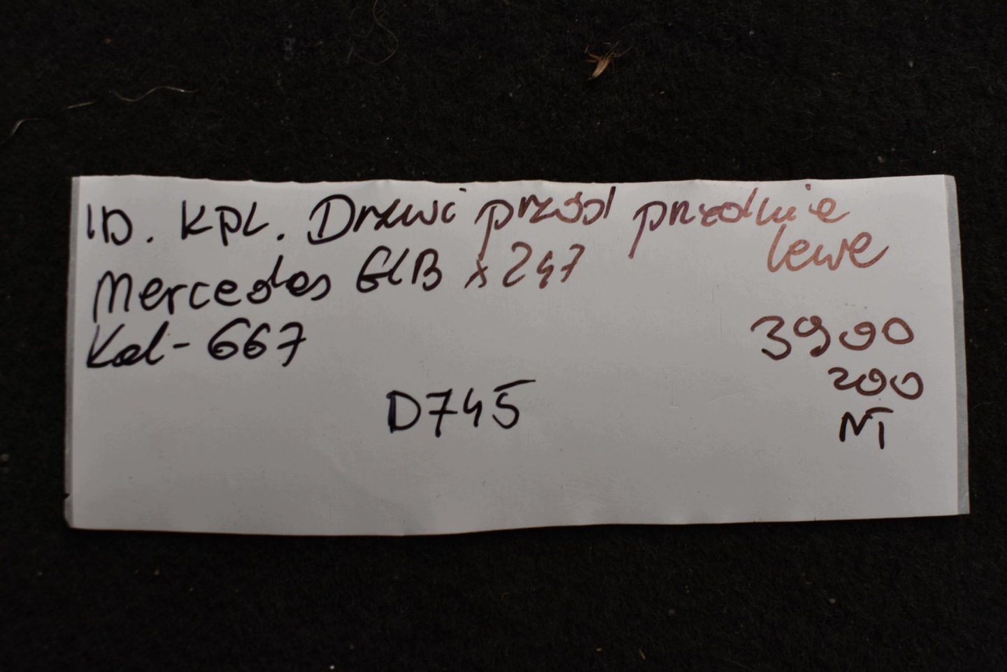 IDEALNE KPL. door front front left colour 667 MERCEDES GLB X247 1