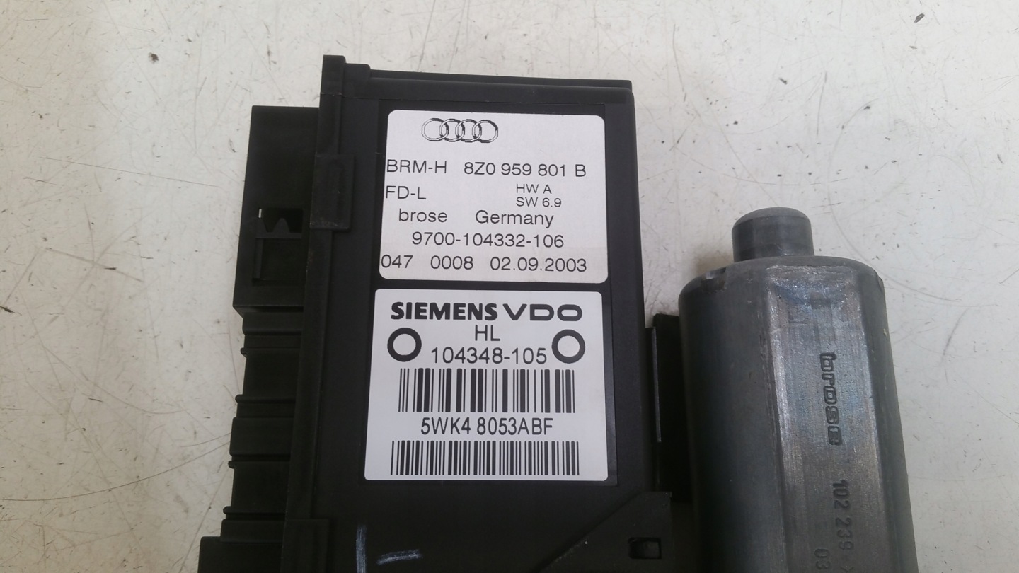 mini motor windows left rear part 8Z0959801B Audi A2