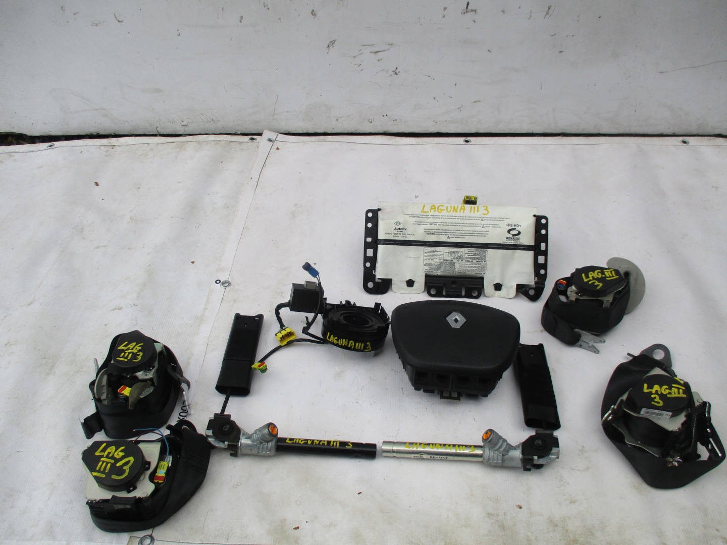 Airbags + Gurten kpl Renault Laguna III