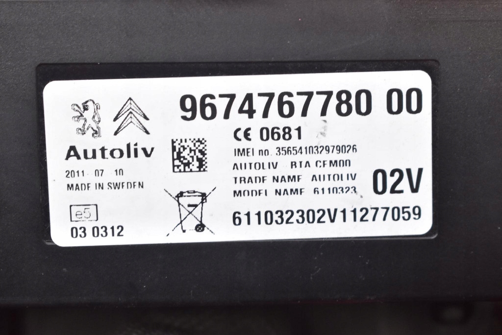 Centralina modulo BLUETOOTH 9674767780 CITROEN DS4 1 e 10-16