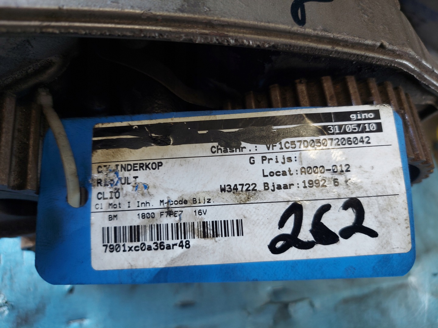TESTATA CLIO e BACCARA 1.8 16V F7PE7