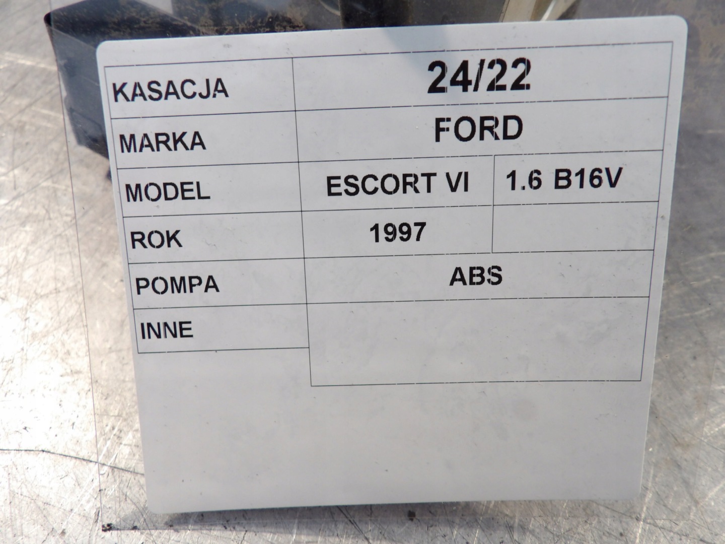 pumpa ABS Ford Escort VI 1,6B 97FB2C013AA