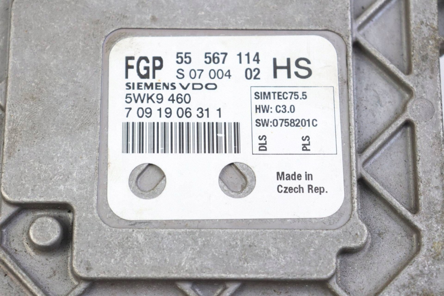 OPEL ASTRA H III computer control unit of the engine 1.6 16V 55567114