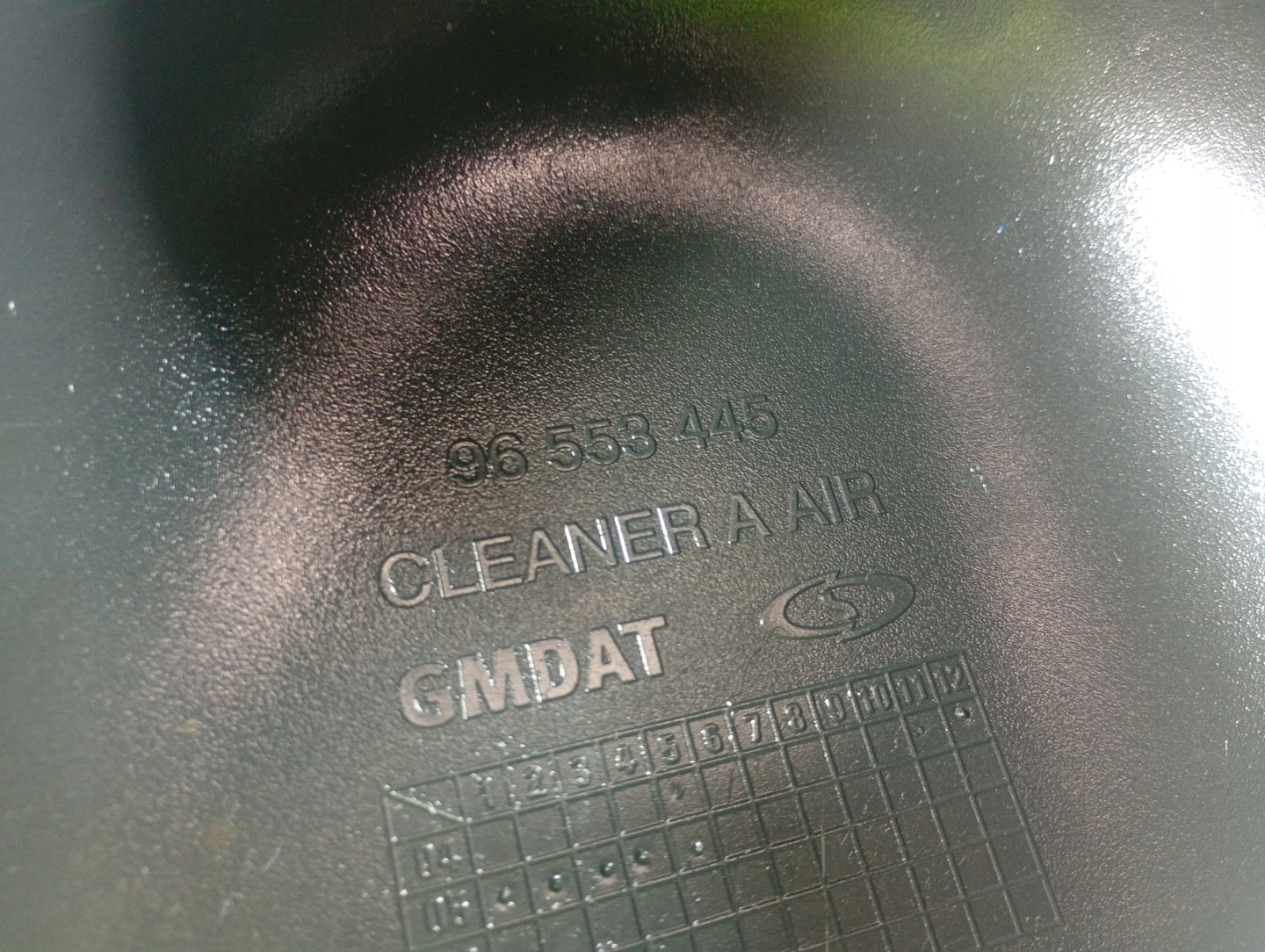 CHEVROLET Nubira 04-10 Gehäuse filter luft OE 96553445