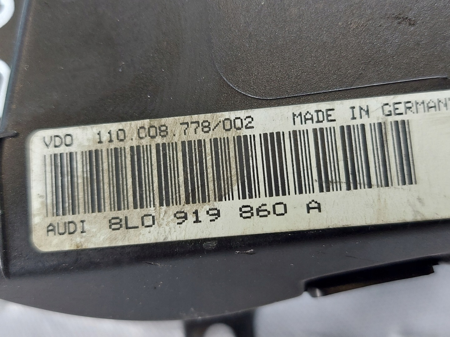 dials clock A3 8L 1.6 B 8L0919860A