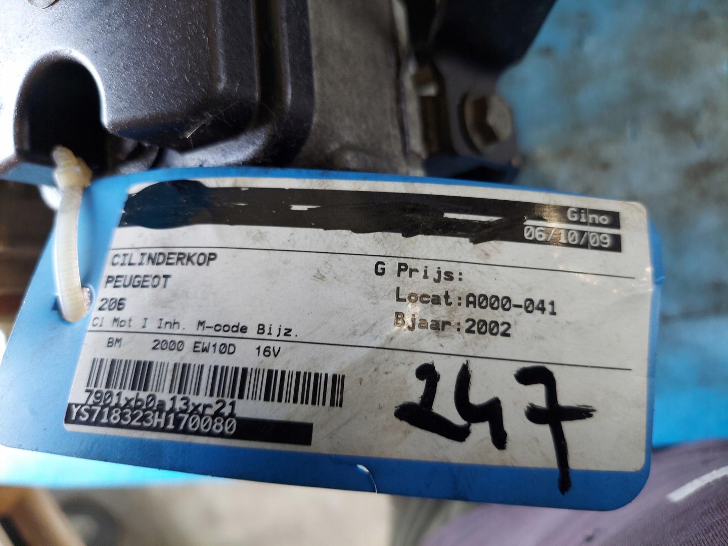 TESTATA PEUGEOT 206,BERLINGO 2.0 16V EW10D