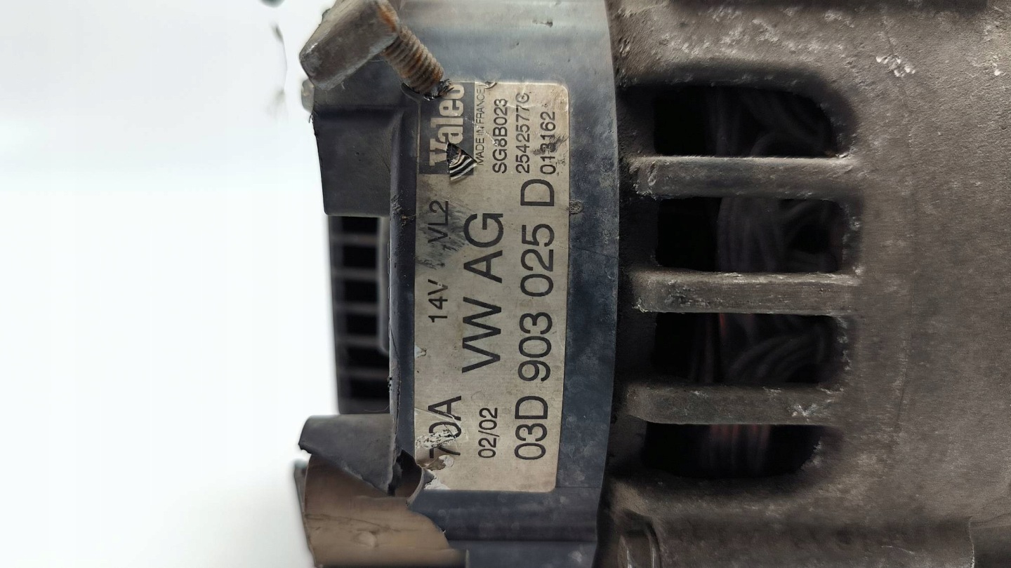 ALTERNATOR 03D903025D 1.2 VOLKSWAGEN POLO IV 9N
