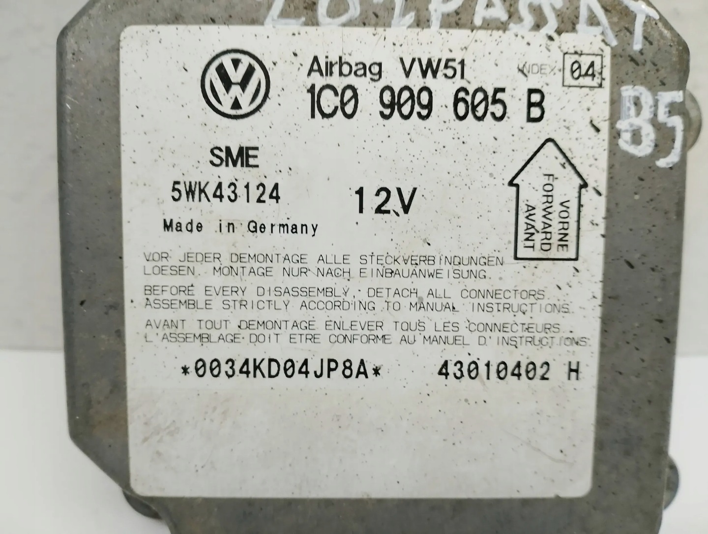 modulo SENSOR airbag VW PASSAT B5 1C0909605B