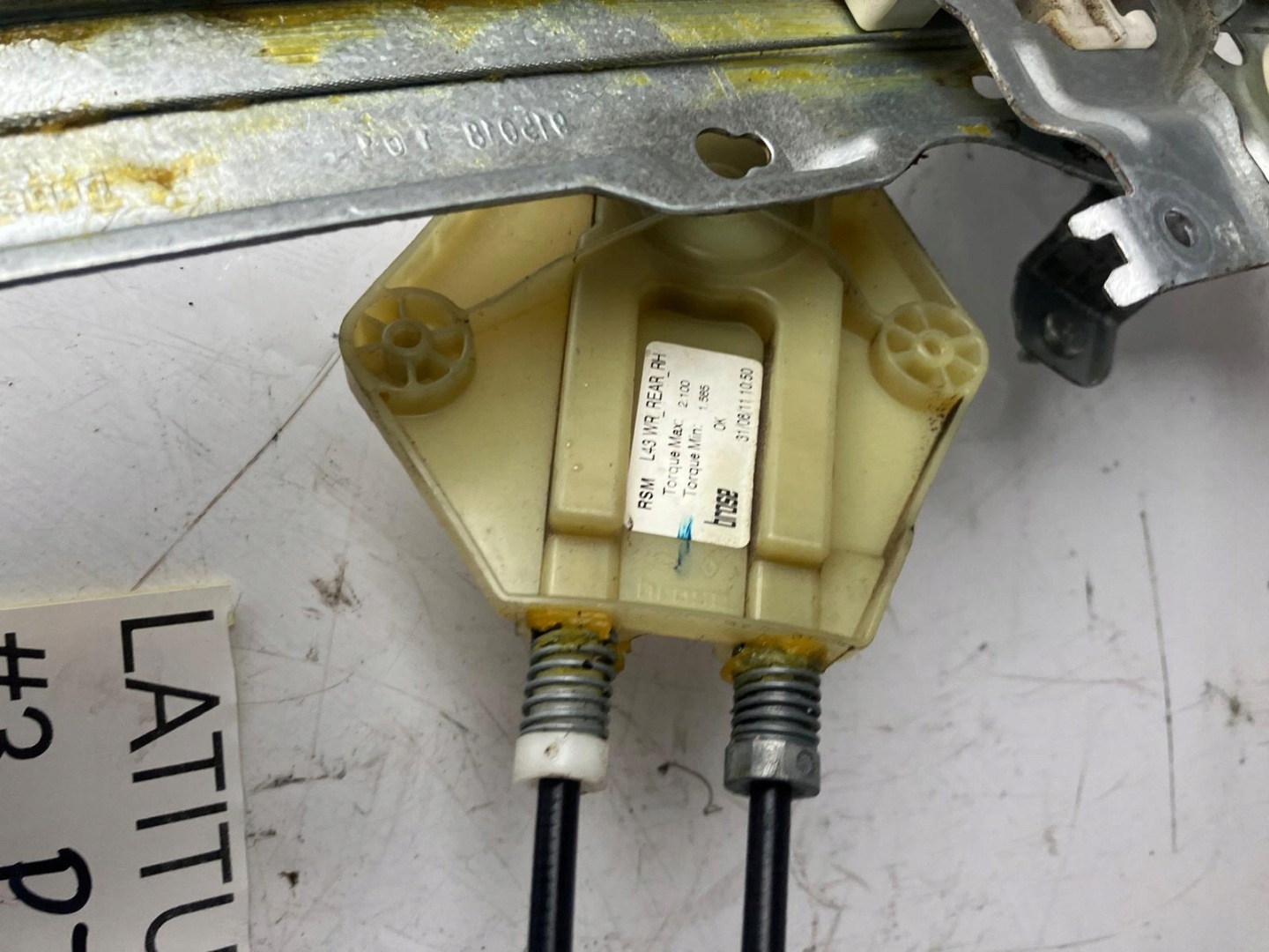 window regulator right rear part RENAULT LATITUDE