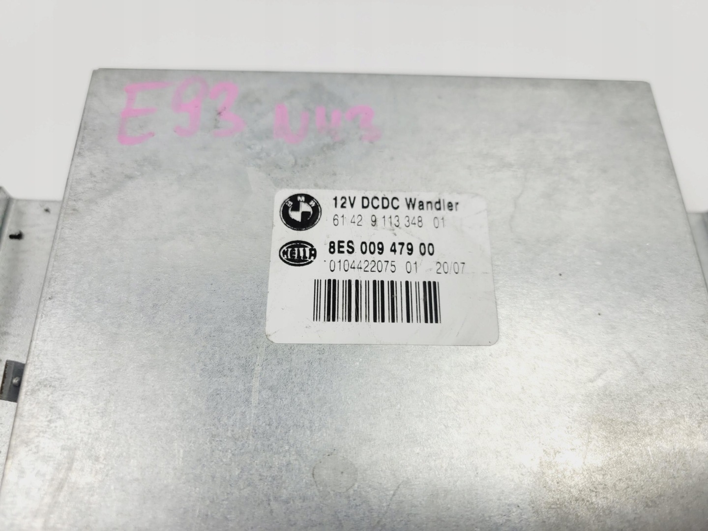 Module Unité de contrôle DCDC BMW E93 9113348