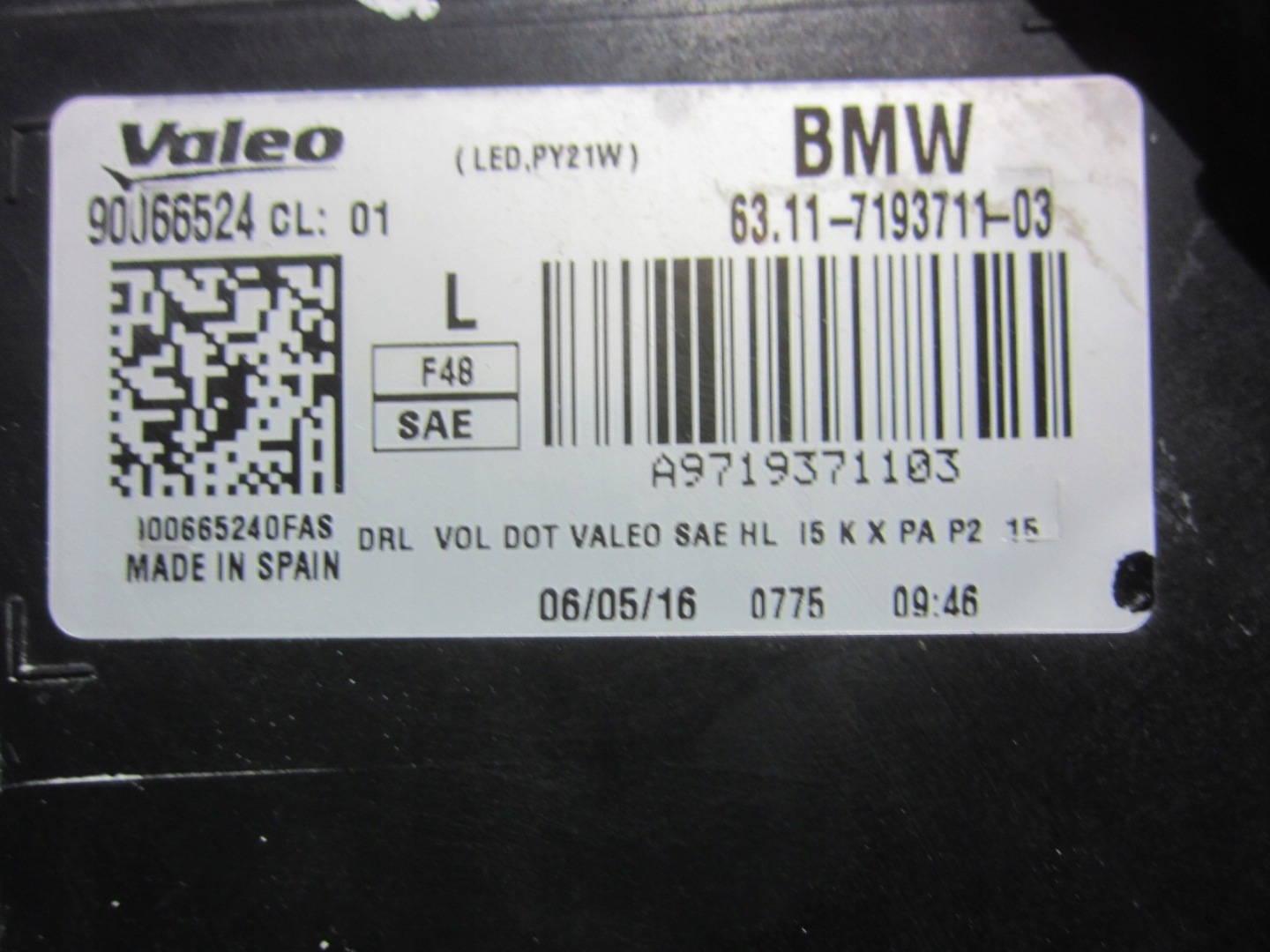BMW X1 F48 2017R light left front left front USA LED 63117193711 7428739