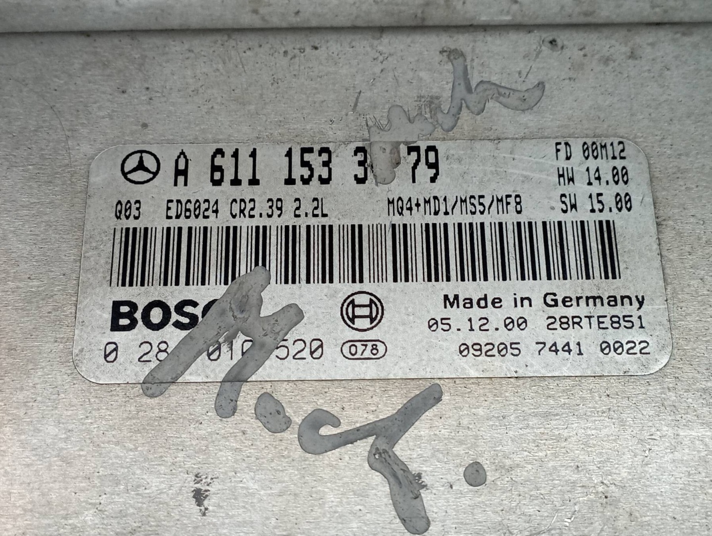 centralina motore A6111533779 0281010524 2.2 D 81KM Mercedes Sprinter e
