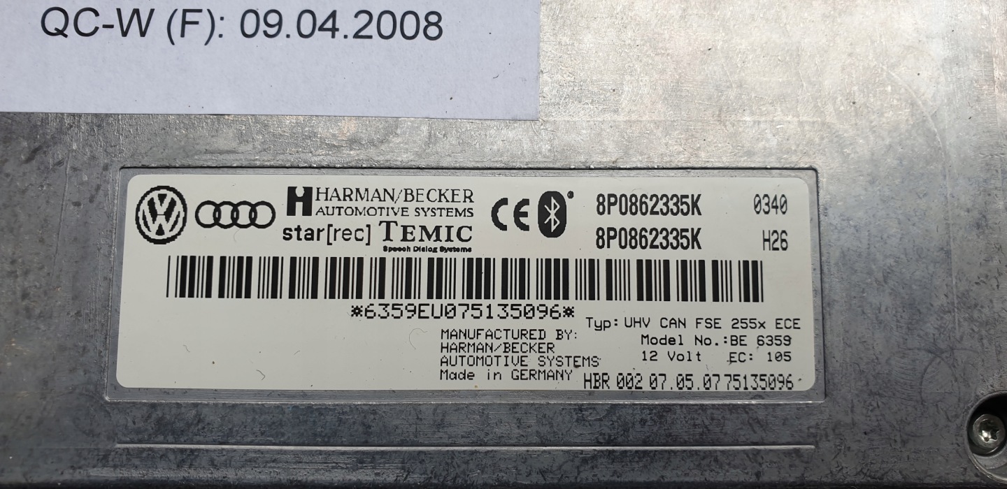 control unit module BLUETOOTH 8P0862335K AUDI A3 8P